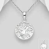 Filigree Tree of Life Shell Necklace