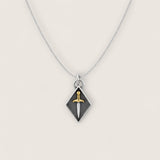Diamond Shadow Box Sword Necklace
