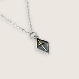 Diamond Shadow Box Sword Necklace