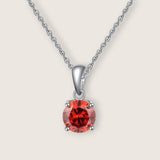Birthstone CZ Solitaire Necklace