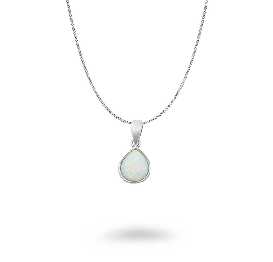 Small Teardrop Opal Necklace