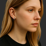 The Eclipse – 12mm CZ Huggie Hoops