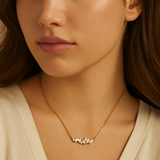 Starlit Path –CZ Baguette Necklace