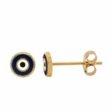 10KT Evil Eye Stud Earrings
