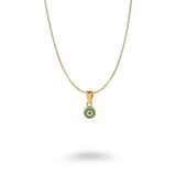 10KT Enamel Evil Eye Pendant Necklace