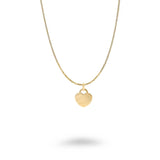 10KT Flat Heart Pendant Necklace