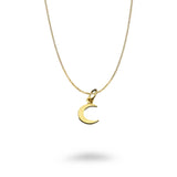 14KT Gold Plated Small Crescent Moon Necklace