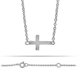 Medium Sideways Cross Necklace