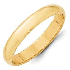 4mm Gold Tungsten Ring