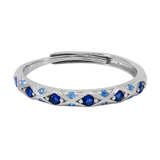 Blue CZ Topper Ring