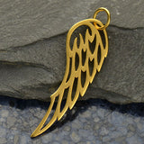 Large Outline Angel Wing Necklace