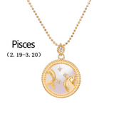 Gold Plated Zodiac Symbol Necklace