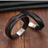 Layered Leather Bracelet