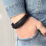 Layered Leather Bracelet