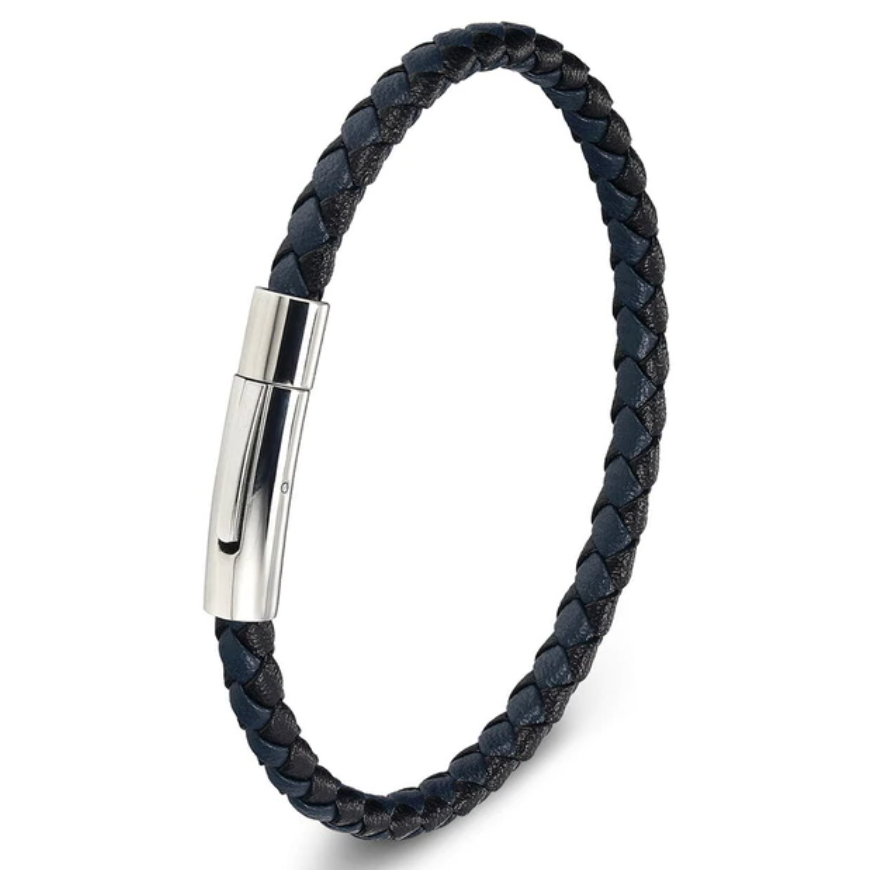 Thin Braided Leather Bracelet