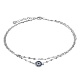 Diamond Cut Evil Eye Anklet