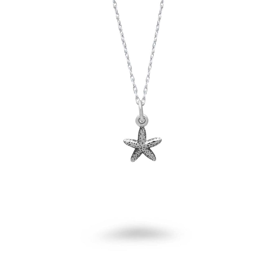 Small Texture Starfish Necklace