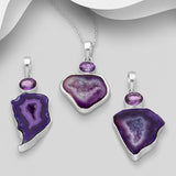 Free-Form Amethyst & Agate Necklace