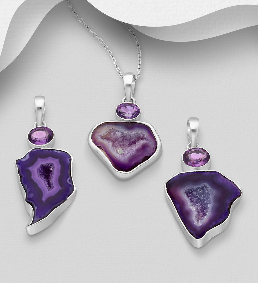 Free-Form Amethyst & Agate Necklace
