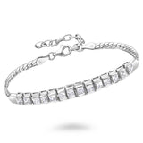 Bezel Set Princess Cut CZ Bracelet