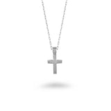 Large CZ Encrusted Cross Necklace