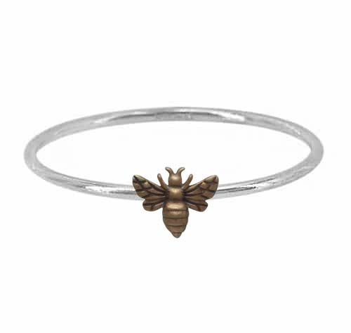Bronze Bee on Ring Band