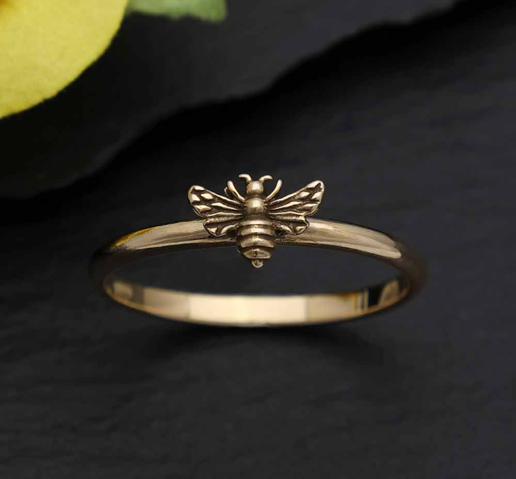Bronze Bee on Ring Band
