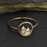 Bronze Snow Capped Mountain Ring