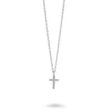 Cross with Beveled Edge Necklace