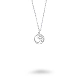 Circle Outline Ohm Necklace