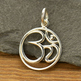 Circle Outline Ohm Necklace