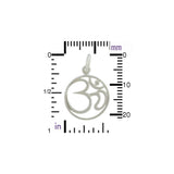 Circle Outline Ohm Necklace