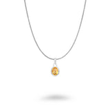 Bezel Citrine Necklace
