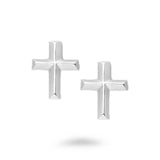 Center Peak Cross Stud Earrings