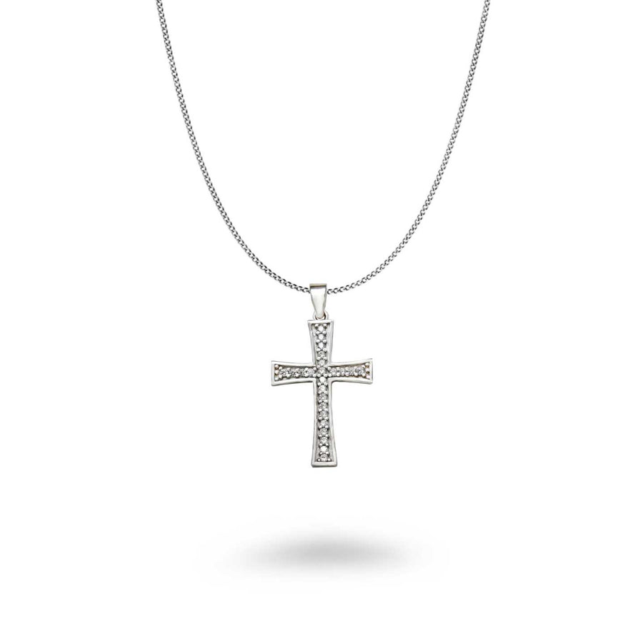 CZ Centered Cross Necklace