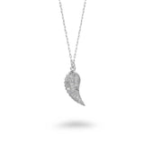 CZ Encrusted Angel Wing Necklace