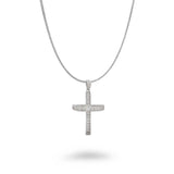 Large CZ Center Cross Necklace