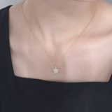 CZ Encrusted Turtle Necklace