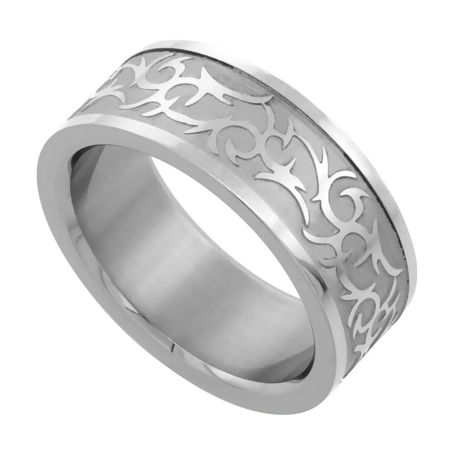 Stainless Steel Tribal Ring