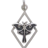 Diamond Shape Luna Moth Necklace