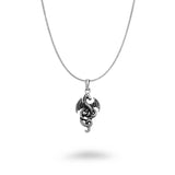 Interwoven Tail Dragon Necklace