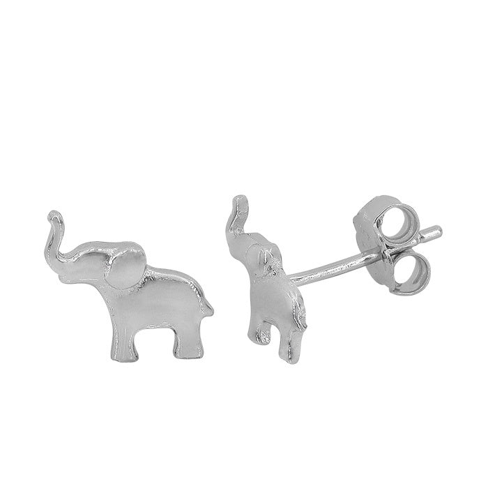 Smooth Elephant Trunk Up Earrings