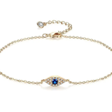 CZ Blue Evil Eye Chain
