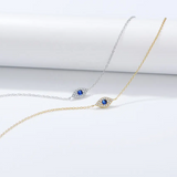 CZ Blue Evil Eye Chain