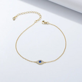CZ Blue Evil Eye Chain