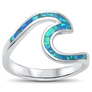 Opal Ocean Wave Ring