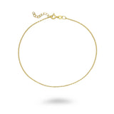 Gold Plated 1.3mm Cable Chain Anklet