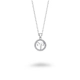 Halo CZ Zodiac Sign Necklace