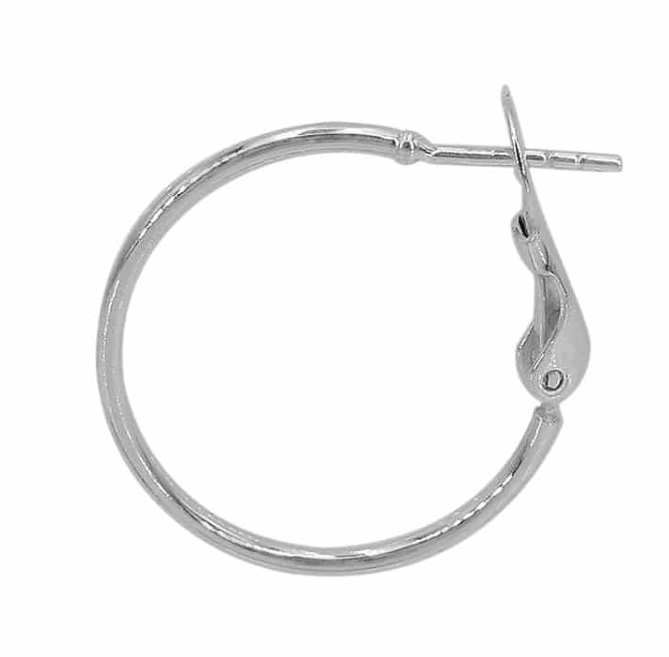 Sterling Silver Clip Hoop Earrings 2mm