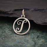 Circle Script Initial Necklace
